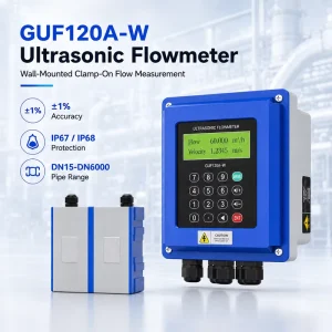 GUF120A W Wall Mounted Clamp on Water Ultrasonic Flow Meter