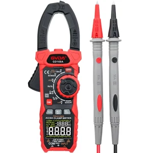 GVDA Amp Meter Clamp AC/DC 1000A True RMS Multimeter Tester 6000 Counts with Temperature NCV LPF Voltage and Current Test