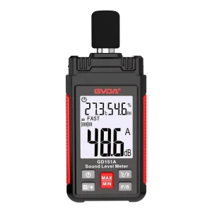 GVDA Portable Handheld Digital Noise Decibel Sound Level Meter 30 130dB SPL Tester with A C Weighted and Data Hold