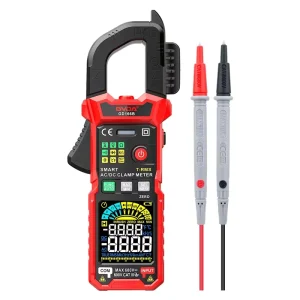 GVDA Smart Digital Clamp Meter True RMS Multimeter Auto Range 6000 Counts NCV DC AC Voltage Inrush Current Temperature Tester