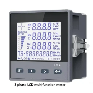 GY500-3E4Y AC 220V with RS485 96*96mm Three Phase LCD Display Multifunction Power Meter Manufacture OEM
