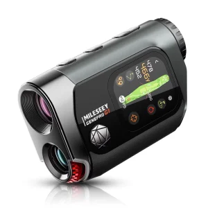 GenePro G1 GPS Golf Rangefinder Touchscreen 1300 Yards Range Finder Preloaded 43000+ Courses Red Green Display 905nm