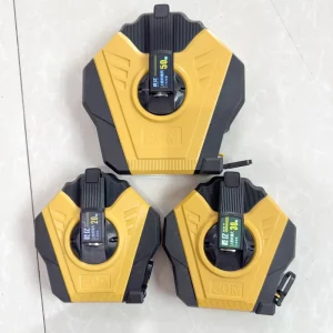 Glass Fiber Metric Rolling Tape Measure 10m 15m 20m 30m 50m 100m Portable Auto Lock Steel Shell High Visibility