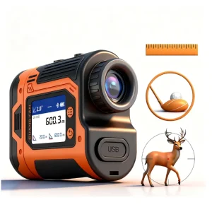 Golf CO1 Handheld Laser Rangefinder 600m-1500m 0.1M Accuracy IP65 Protection 6.0x Magnification Class 1 Laser Hunting