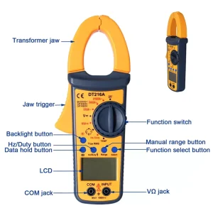 Good Price DC LCD AC Display Clamp Meter Power Tester Digital Clamp Multimeter