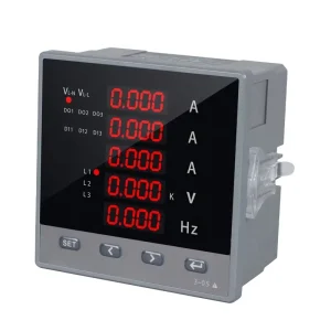 Good Quality 96*96mm NEW 500 Series Three Phase 5 ROWS LED Display a V hZ Multifunction Meter Long Time Guarantee