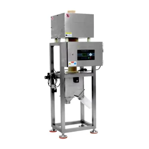 Grain Powder Industrial Metal Detector System Gravity Fed 304 Brushed Stainless Steel IP65 Auto Rejection Fall Detection Machine