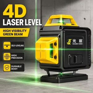 Green Beam 360° Cross Line Laser Level Self Leveling Kit Tripod Remote Control Tile Layout Construction Decoration