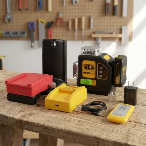 Green Cross Line 3D Laser Level Industrial DIY Large Capacity Lithium Battery Pendulum Self Leveling Wave Color Class