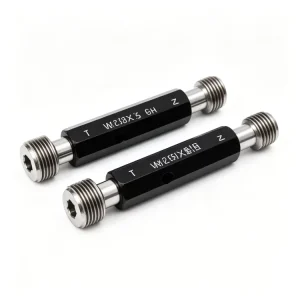 H6 M22X1.5 M24X1.5 Thread Plug Gauge GO NOGO Metric Working Measuring Tool GCr15 0.01mm