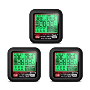 H97 Automatic Detection Recognition Household Three-pin Voltage Socket Leakage Switch Detection Socket Tester Plug