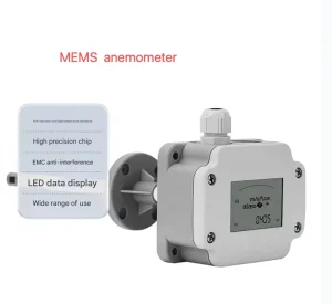 HJ MEMS Anemometer Intelligent Wind Speed Measuring Instrument 0.05m/s Resolution Ft/min km/h Units Small Industrial HVAC