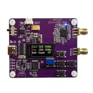 HMC833 6Ghz RF Signal Source Transmitter 0.96inch OLED Screen Display Type-C Generator Module Charging Module