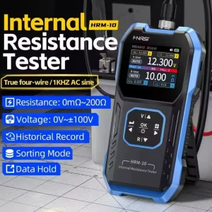 HRM-10 Portable 4-Wire Internal Resistance Tester 0-100V 0-200Ω Battery Voltage Resistance Meter Sorting Data Export