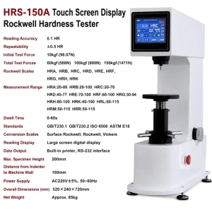 HRS 150 Rockwell Hardness Tester with Touch Screen Display High Precision Metal Hardness Testing Machine for Industrial Use