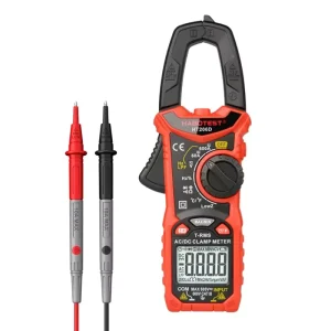 HT206D Digital Clamp Meter 600V Multimeter with NCV True RMS Tester Ohm Capacitance Hz AC DC LPF Measures Continuity