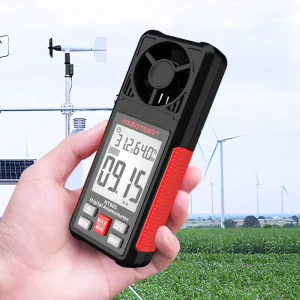 HT605 Portable Digital Anemometer ABS Material 0.01m/s Resolution 10~50 Temperature Range Wireless for Measuring Air