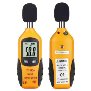 HTI HT-80A Digital Sound Level Meter 30-130 DB Audio Noise Measure Device with LCD Display for Industrial Use OEM Supported