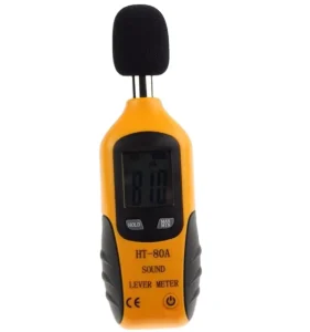 HTI HT-80A Mini Sound Level Meter Noise Meter Decibel Measure Instrument 170*58*35mm 35-130db CN GUA White 107g 9V