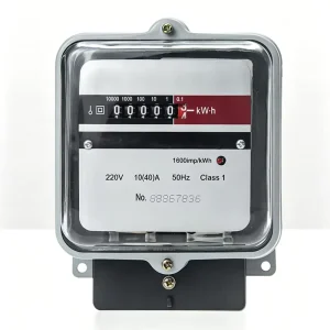 HUIXIA DDS442 Single-phase 220V Electricity Meter Glass Cover Iron Case Digital Display Electronic Energy Meter Class 1.0