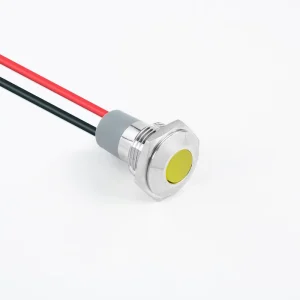 HUSA 12mm Flat Head Metal LED Indicator Light IP67 Waterproof Blue 12 24v Pilot Light Indicator Equipment Indicator Equipment