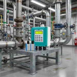 HVAC Chilled Water Line BTU Meter Ultrasonic Wall Mount In Line Meter with Unit BTU