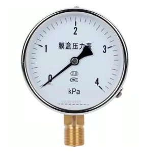 HVAC Low Pressure Gauge Diaphragm Pressure Meter Indicator Capsule Pressure Gauge for Air Water