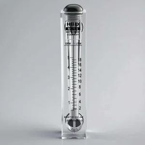 HYX Digital LCD Panel Mounted Variable Area Flow Meter 0.5-5 GPM Plastic Body 4% Accuracy Thread Connection for Water Treatment