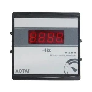 HZ96 Frequency Meter Monitors 1-400Hz Industrial Power Systems 4-Digit LED Display 1% Accuracy Single Phase PVC Panel
