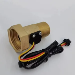 Hall Effect Turbine Flow Sensor Solid Brass 1″ 3/4″ Reducer Thread Fixed 3Pin for Hot Water Recirculation Pump Parts