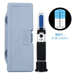 Hand held Refractometer Salinometer Salt Concentration Measuring Instrument 0 28% Salinity Refractometer Salt Hydrometer
