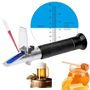 Handheld 0 25% Alcohol Refractometer Grape Wine Brix Concentration Refractometer Wine Alcohol Digital Refractometer