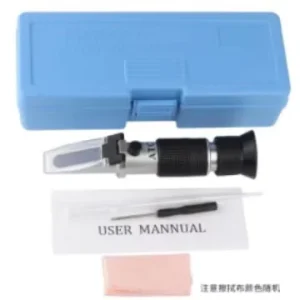 Handheld 0-32% Brix RHB-32 ATC Refractometer with 0.0005 RI Accuracy and 3D Printed Logo for Sugar Content Testing