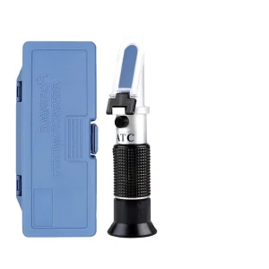 Handheld 0-40% Brix Meter 0-25% Alcohol Whisky Tester Brix Measuring Device Sugar Refractometer for Wine Making Beer Brewing