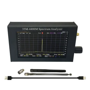 Handheld 35MHz~4400MHz Spectrum Analyzer with Aluminum Alloy Shell Built-in Battery Wireless Signal Testing Features