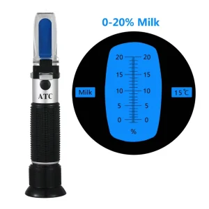 Handheld Auto Refractometer THE01525B for Brix 0 20% Milk Concentration Meter Standard Accuracy 0.35kg Weight Standard Warranty