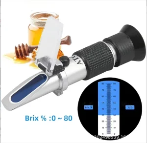 Handheld Beverage & Fruit Sugar Refractometer Moisture Honey Refractometer