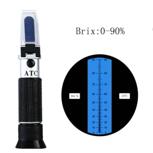 Handheld Brix Sugar Refractometer 0-90% Fruit Juice Hand Held Brix Meter Digital Refractometer Brix Meter