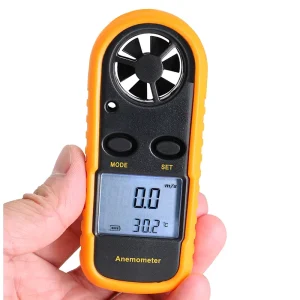 Handheld DIY Anemometer Wind Speed Meter GM816 30m s Temperature Tester 10 ~ 45C LCD Backlight 4 20mA