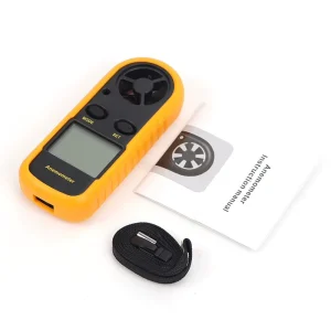 Handheld Digital Anemometer HY625 Compact Wind Speed Meter Temperature Gauge Display Measuring Range 30 m/s