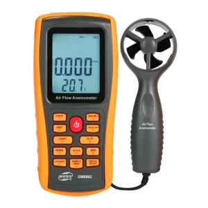 Handheld Digital Anemometer Model GM8902 Wind Speed Sensor Temperature Measurement -10~45 0.1m/s Resolution ABS Material 4