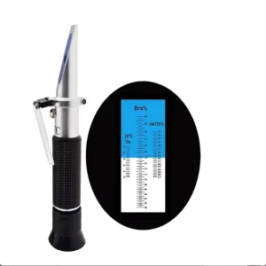 Handheld Dual Scale ATC Digital Refractometer for Alcohol Brix 0-32% Juice Honey Fruit Sugar Measuring Fruit Sweetness