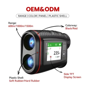 Handheld Laser Rangefinder 1500M with Slope Side Display 7X Magnification USB Charging for Measuring Construction Outdoor
