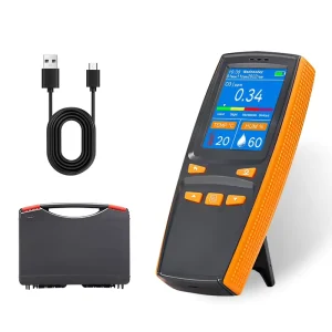Handheld Portable O3 Temperature Humidity Meter Detector With ABS LCD Screen Alarm Ozone Concentration Tester Monitor CE RoHS