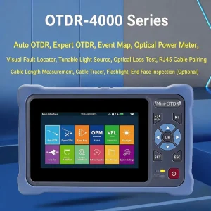 Handheld Smart OTDR NK4000 1310 1550nm 26 24dB 100km Touch Screen Fiber Optic Tester OPM VFL RJ45 FTTH Telecom Reflectometer