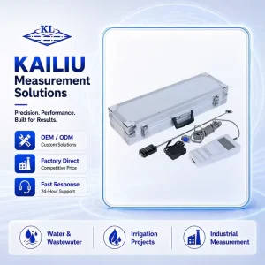 Handheld Stainless Steel Aluminum Propeller Digital Liquid Water Flow Velocity Meter Complete Set Carry Case High Accuracy RS485