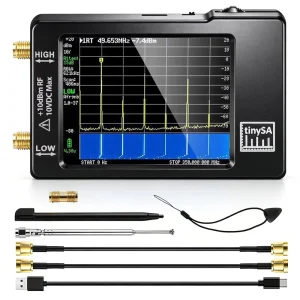 Handheld TinySA Spectrum Analyzer 2.8″ Touch Screen 650mAh Battery 100KHz 960MHz Portable RF Signal Generator Antenna Analyzer
