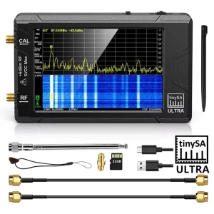 Handheld TinySA ULTRA Spectrum Analyzer 4 Inch Display 800Mhz with 32GB SD Card RF Generator Spectrum Analyzer