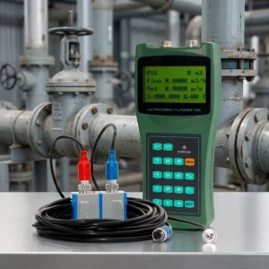 Handheld Transit Time Flowmeter with High frequency Anti noise Transducers