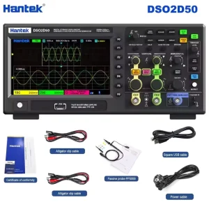 Hantek Digital Oscilloscope DSO2D50 2 Channels USB 200/350/500Mhz Portable Osciloscopio Tester Meter